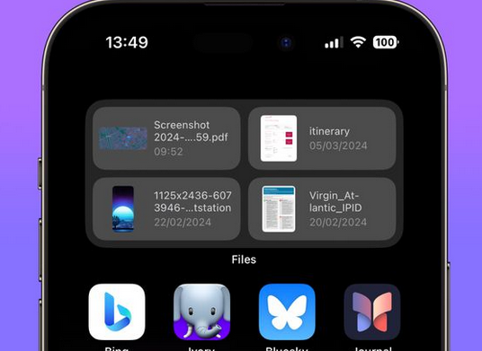 丰都苹果屏幕维修分享iPhone主屏幕快速访问最近的文件 