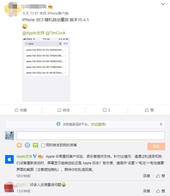 丰都苹果13维修分享iPhone SE 3重启死机怎么办 